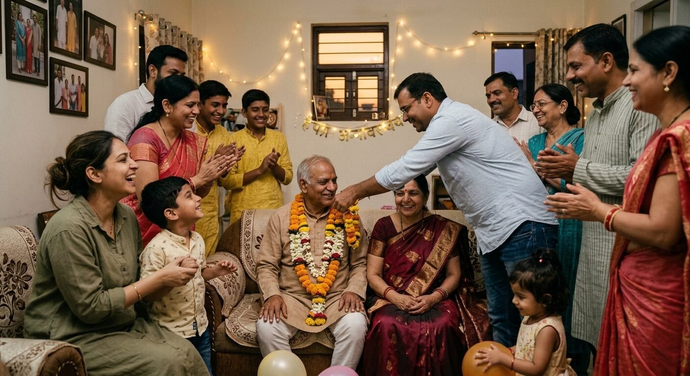 Family event photography Bangalore - candid family portrait