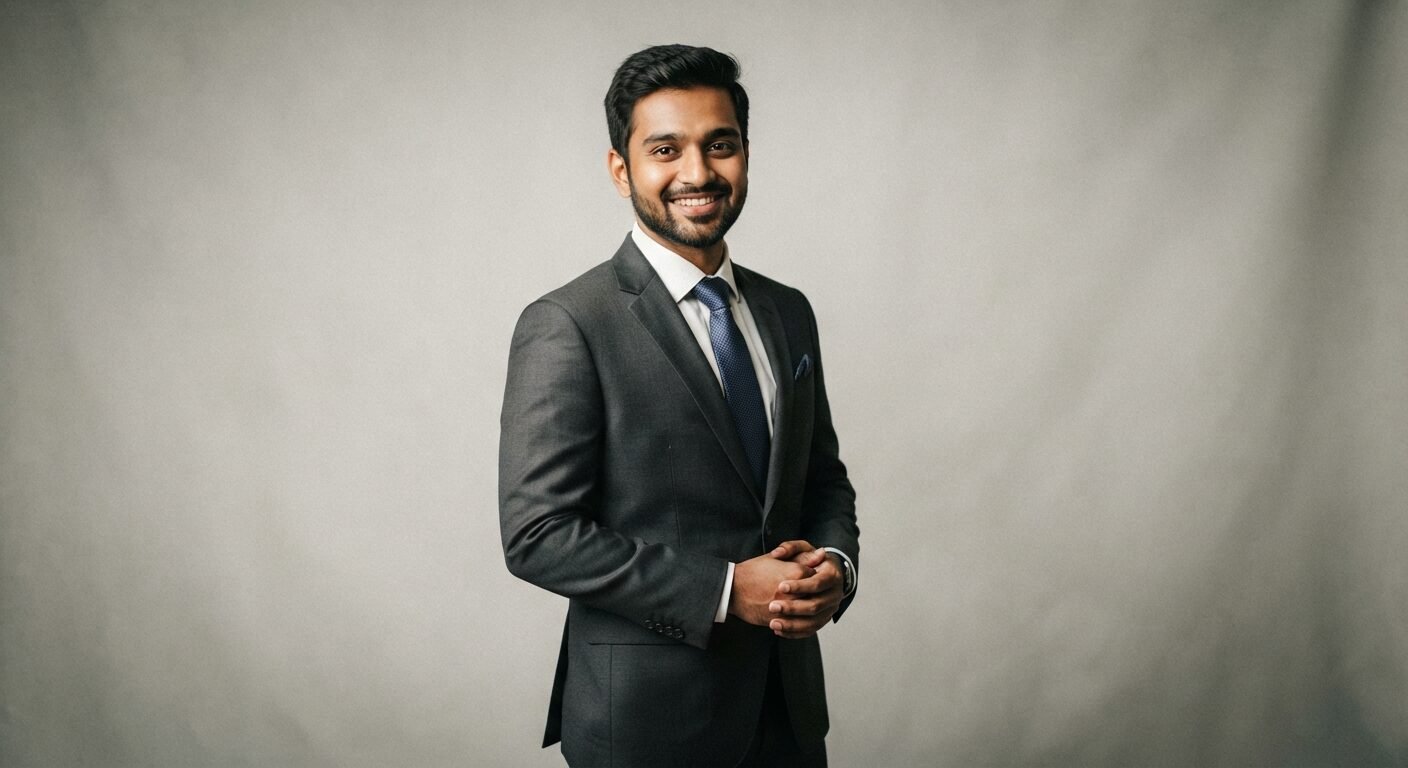 Matrimonial portrait photography Bangalore - outdoor headshot