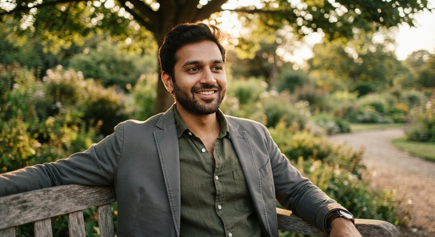 Matrimonial portrait photography Bangalore - outdoor headshot