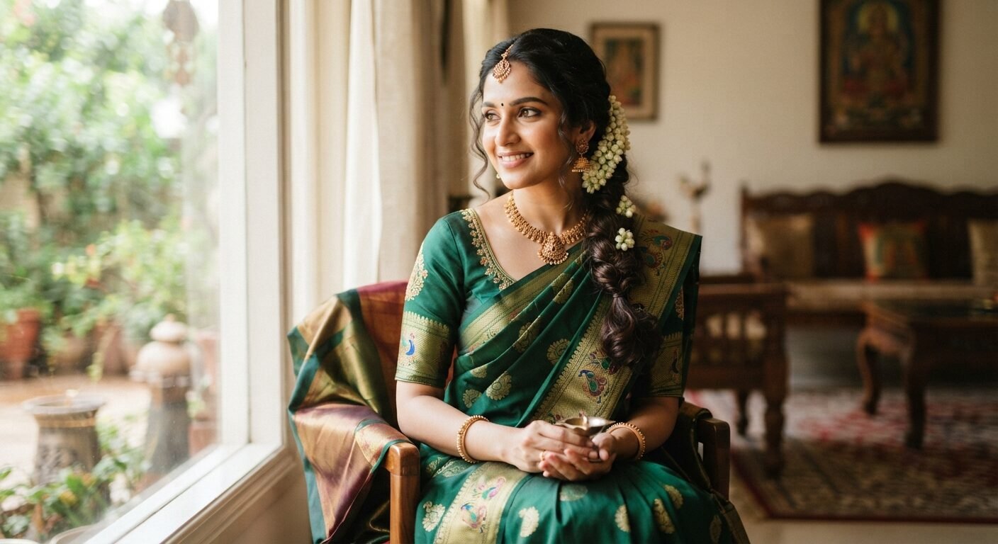Matrimonial portrait photography Bangalore - outdoor headshot