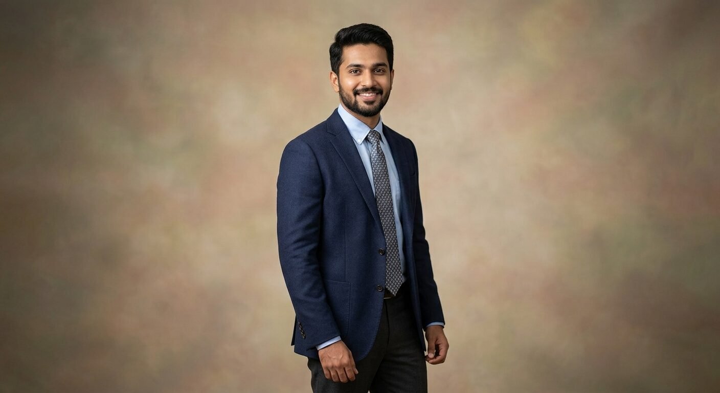 Matrimonial portrait photography Bangalore - outdoor headshot